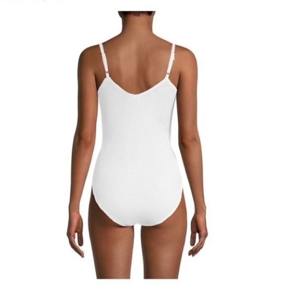 Free People Bodysuit Tank White Beaded Boho Casual Summer Top Women NWT Medium M - Picture 4 of 5